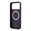 Lacoste PVC Iconic Petit Pique Metal Logo MagSafe tok, Apple iPhone 18 Pro - Burgundy