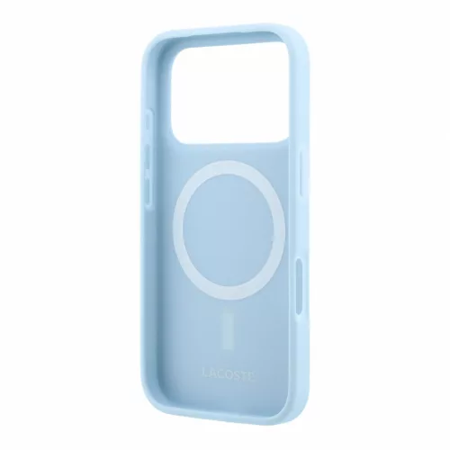 Lacoste PVC Iconic Petit Pique Metal Logo MagSafe tok, Apple iPhone 18 Pro - kék