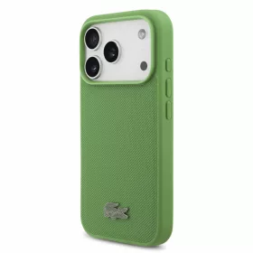   Lacoste PVC Iconic Petit Pique Metal Logo MagSafe tok, Apple iPhone 18 Pro - Estragon