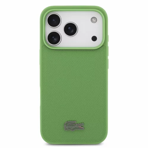Lacoste PVC Iconic Petit Pique Metal Logo MagSafe tok, Apple iPhone 18 Pro - Estragon