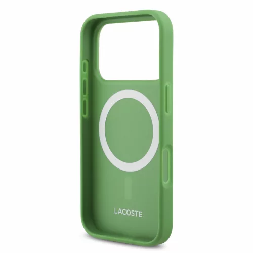 Lacoste PVC Iconic Petit Pique Metal Logo MagSafe tok, Apple iPhone 18 Pro - Estragon