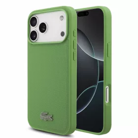   Lacoste PVC Iconic Petit Pique Metal Logo MagSafe tok, Apple iPhone 18 Pro Max - Estragon