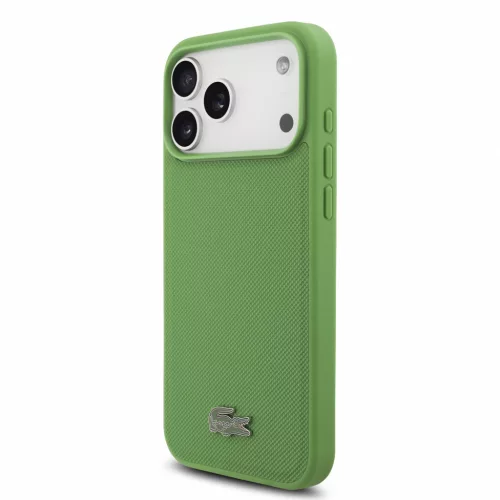 Lacoste PVC Iconic Petit Pique Metal Logo MagSafe tok, Apple iPhone 18 Pro Max - Estragon