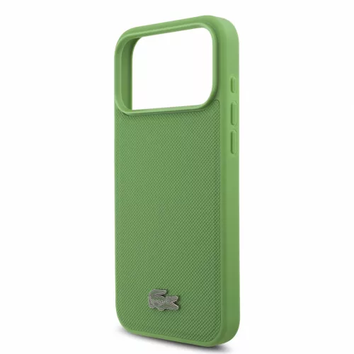 Lacoste PVC Iconic Petit Pique Metal Logo MagSafe tok, Apple iPhone 18 Pro Max - Estragon