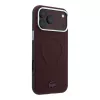 Lacoste PVC Petit Pique Semi Wrap Embossed MagSafe tok, Apple iPhone 18 Pro Max - Burgundy