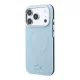 Lacoste PVC Petit Pique Semi Wrap Embossed MagSafe tok, Apple iPhone 18 Pro - kék