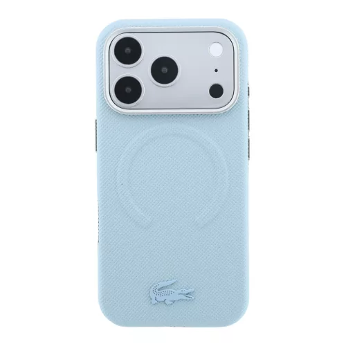 Lacoste PVC Petit Pique Semi Wrap Embossed MagSafe tok, Apple iPhone 18 Pro - kék