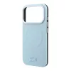 Lacoste PVC Petit Pique Semi Wrap Embossed MagSafe tok, Apple iPhone 18 Pro - kék