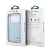 Lacoste PVC Petit Pique Semi Wrap Embossed MagSafe tok, Apple iPhone 18 Pro - kék