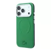 Lacoste PVC Petit Pique Semi Wrap Embossed MagSafe tok, Apple iPhone 18 Pro - Estragon