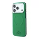 Lacoste PVC Petit Pique Semi Wrap Embossed MagSafe tok, Apple iPhone 18 Pro - Estragon