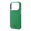 Lacoste PVC Petit Pique Semi Wrap Embossed MagSafe tok, Apple iPhone 18 Pro - Estragon
