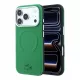 Lacoste PVC Petit Pique Semi Wrap Embossed MagSafe tok, Apple iPhone 18 Pro Max - Estragon