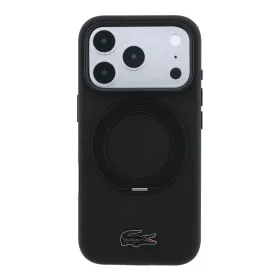   Lacoste PVC Petit Pique Semi Wrap Ring Stand MagSafe tok, Apple iPhone 18 Pro Max - fekete