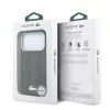 Lacoste PVC Semi Wrap Blend Embossed MagSafe tok, Apple iPhone 18 Pro - barna