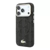 Lacoste PVC Semi Wrap Blend Embossed MagSafe tok, Apple iPhone 18 Pro Max - barna