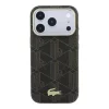 Lacoste PVC Semi Wrap Blend Embossed MagSafe tok, Apple iPhone 18 Pro Max - barna