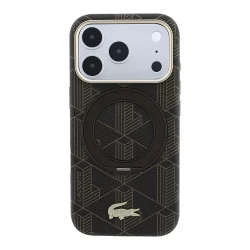 Lacoste PVC Semi Wrap Blend Ring Stand MagSafe tok, Apple iPhone 18 Pro - arany