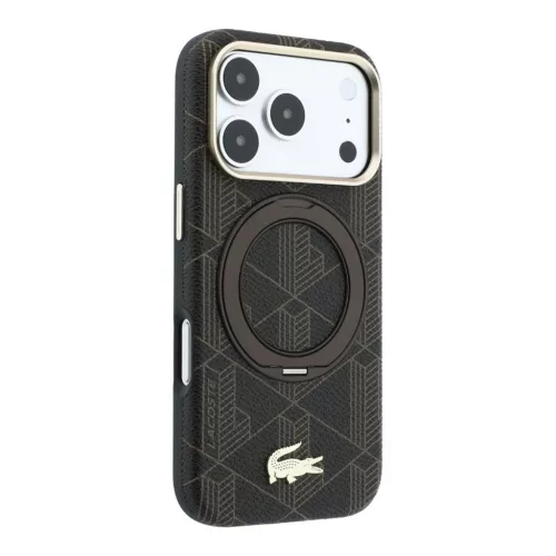 Lacoste PVC Semi Wrap Blend Ring Stand MagSafe tok, Apple iPhone 18 Pro - arany