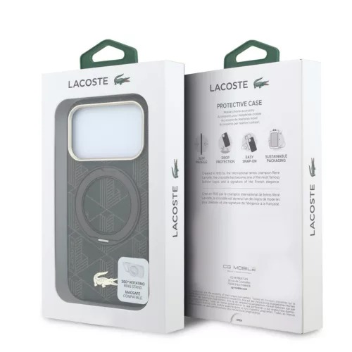 Lacoste PVC Semi Wrap Blend Ring Stand MagSafe tok, Apple iPhone 18 Pro Max - arany