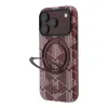 Lacoste PVC Semi Wrap Blend Ring Stand MagSafe tok, Apple iPhone 18 Pro - Burgundy