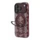 Lacoste PVC Semi Wrap Blend Ring Stand MagSafe tok, Apple iPhone 18 Pro - Burgundy