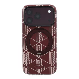   Lacoste PVC Semi Wrap Blend Ring Stand MagSafe tok, Apple iPhone 18 Pro - Burgundy