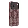 Lacoste PVC Semi Wrap Blend Ring Stand MagSafe tok, Apple iPhone 18 Pro - Burgundy