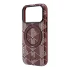 Lacoste PVC Semi Wrap Blend Ring Stand MagSafe tok, Apple iPhone 18 Pro - Burgundy