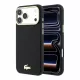 Lacoste PU Leather Champs Elysees Gold Logo MagSafe tok, Apple iPhone 18 Pro - Black