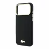 Lacoste PU Leather Champs Elysees Gold Logo MagSafe tok, Apple iPhone 18 Pro - Black