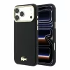 Lacoste PU Leather Champs Elysees Gold Logo MagSafe tok, Apple iPhone 18 Pro Max - Black