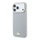 Lacoste Pu Leather Champs Elysees Gold Logo MagSafe tok, Apple iPhone 18 Pro - szürke