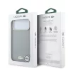 Lacoste Pu Leather Champs Elysees Gold Logo MagSafe tok, Apple iPhone 18 Pro - szürke