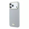Lacoste Pu Leather Champs Elysees Gold Logo MagSafe tok, Apple iPhone 18 Pro Max - szürke