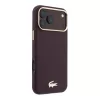 Lacoste Pu Leather Champs Elysees Gold Logo MagSafe tok, Apple iPhone 18 Pro - Burgundy