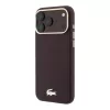 Lacoste Pu Leather Champs Elysees Gold Logo MagSafe tok, Apple iPhone 18 Pro Max - Burgundy