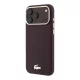 Lacoste Pu Leather Champs Elysees Gold Logo MagSafe tok, Apple iPhone 18 Pro Max - Burgundy
