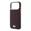 Lacoste Pu Leather Champs Elysees Gold Logo MagSafe tok, Apple iPhone 18 Pro Max - Burgundy