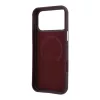 Lacoste Pu Leather Champs Elysees Gold Logo MagSafe tok, Apple iPhone 18 Pro Max - Burgundy