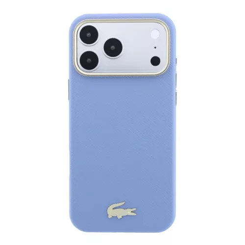 Lacoste Pu Leather Champs Elysees Gold Logo MagSafe tok, Apple iPhone 18 Pro Max - kék