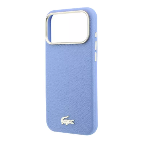 Lacoste Pu Leather Champs Elysees Gold Logo MagSafe tok, Apple iPhone 18 Pro Max - kék