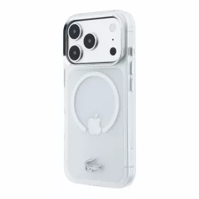  Lacoste IML Frosted Petit Pique Metal Logo MagSafe tok, Apple iPhone 18 Pro Max - Transparent