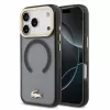 Lacoste IML Shockproof Petit Pique Gold Logo MagSafe tok, Apple iPhone 18 Pro - fekete