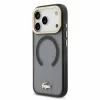 Lacoste IML Shockproof Petit Pique Gold Logo MagSafe tok, Apple iPhone 18 Pro - fekete