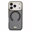 Lacoste IML Shockproof Petit Pique Gold Logo MagSafe tok, Apple iPhone 18 Pro - fekete