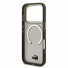 Lacoste IML Shockproof Petit Pique Gold Logo MagSafe tok, Apple iPhone 18 Pro - fekete