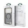 Lacoste IML Shockproof Petit Pique Gold Logo MagSafe tok, Apple iPhone 18 Pro - fekete