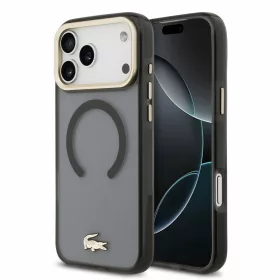   Lacoste IML Shockproof Petit Pique Gold Logo MagSafe tok, Apple iPhone 18 Pro Max - fekete