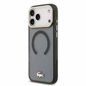   Lacoste IML Shockproof Petit Pique Gold Logo MagSafe tok, Apple iPhone 18 Pro Max - fekete